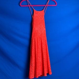 Coral halter dress women’s